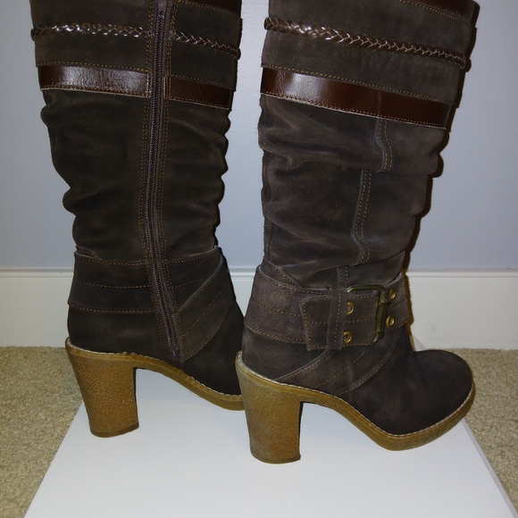 Nine West Dark Brown Heeled Boots - Picture 2 of 4